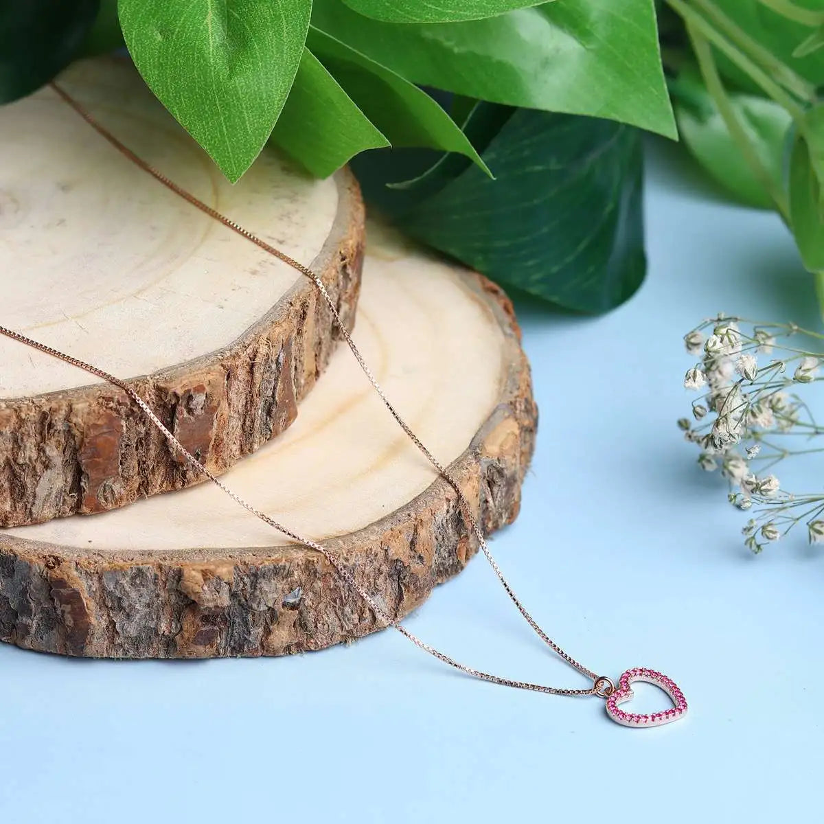Pink Embellishment Heart Pendant