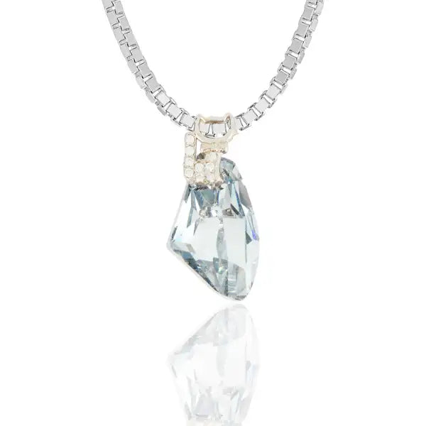 Silver Diamond Stone Chain Pendant