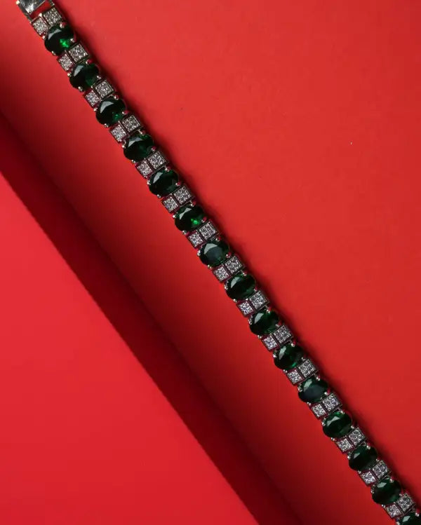 Green Stone Hand Bracelet