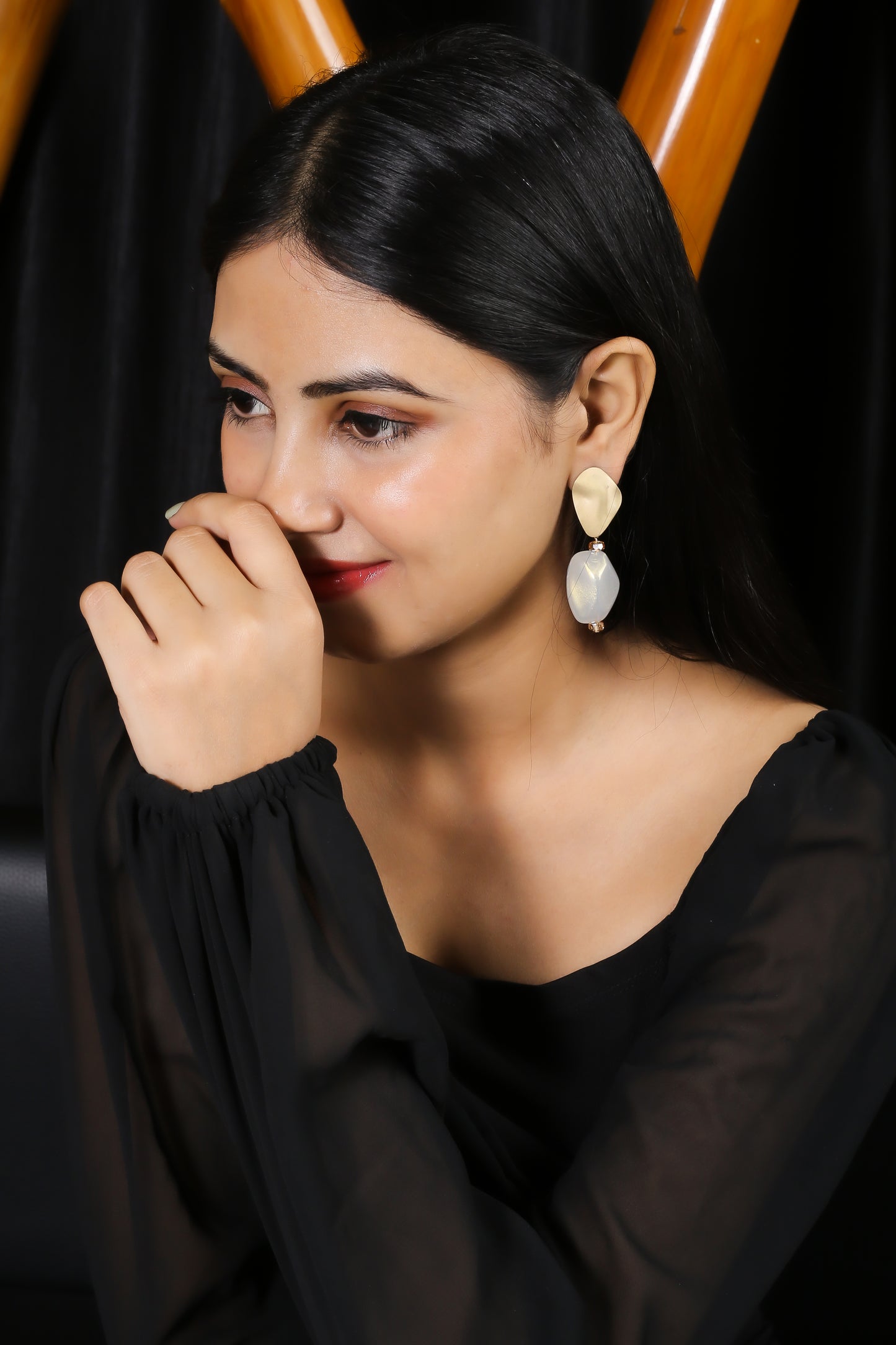 Dainty Ivory Dangle Earrings