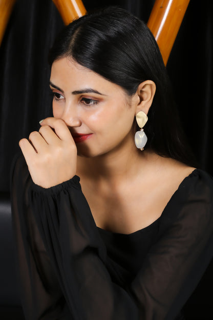 Dainty Ivory Dangle Earrings