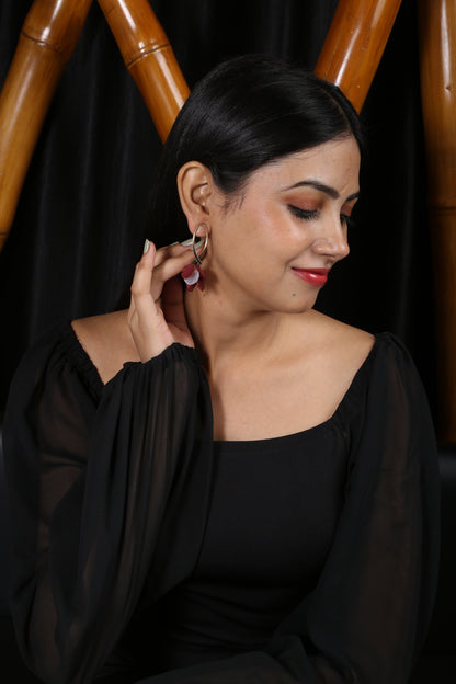 Buy 1 Blue Sapphire Earring & Get 3 Free (Gemstone Flower Petal, Dainty Leaf Dangle, Charmful Circle Earrings)