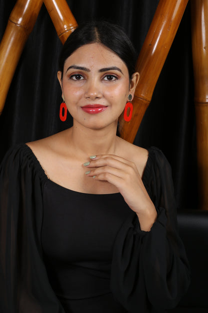 Buy 1 Gold Electroplated Floral Earrings & Get 3 Free (Dainty Leaf, Bakelite Hoop, Everyday Oval Earrings)