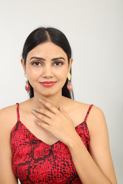 Buy 1 Pastel Hues Earrings & Get 3 Free (Dainty Leaf, Dainty Ivory, Centerstone-Triangle Earrings)