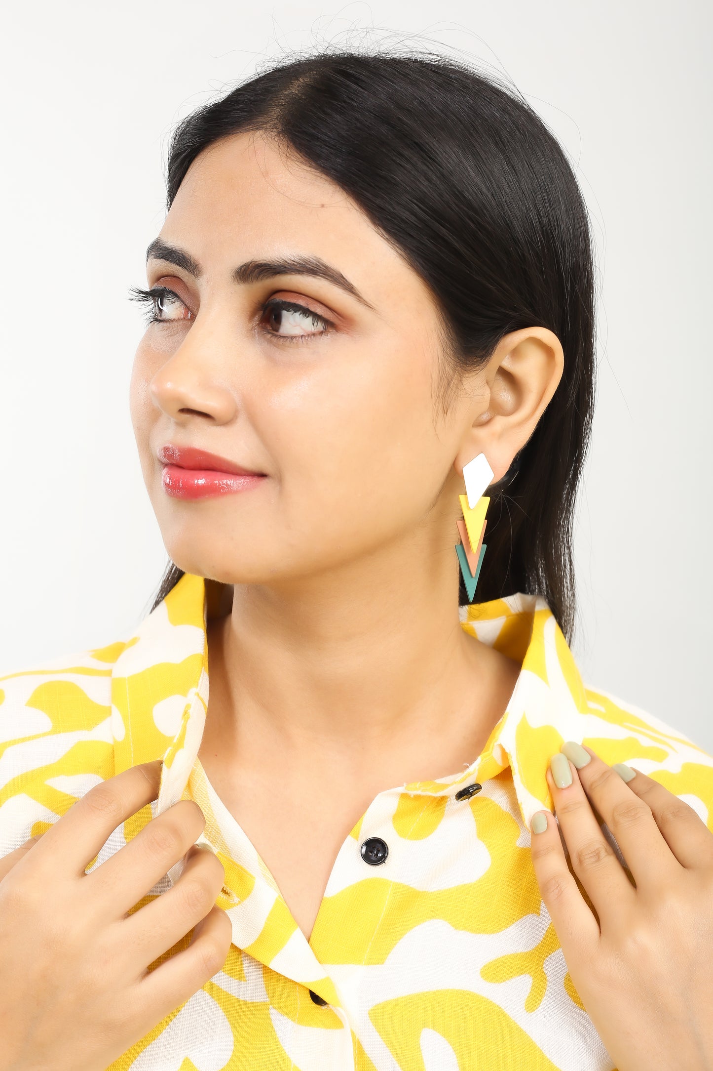 Colorful Triangle Earrings