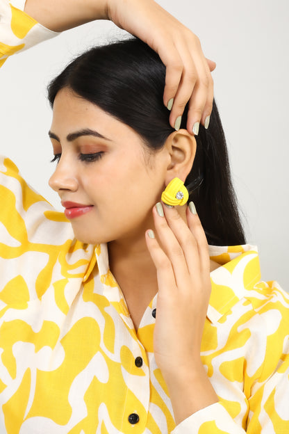 Centerstone Triangle Earrings