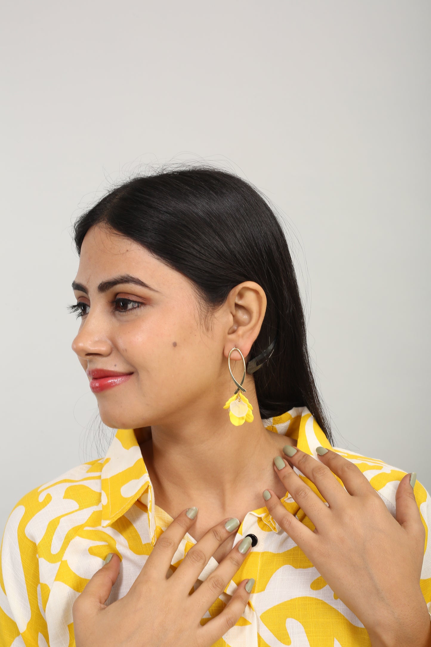 Buy 1 Pastel Hues Earrings & Get 3 Free (Dainty Leaf, Dainty Ivory, Centerstone-Triangle Earrings)