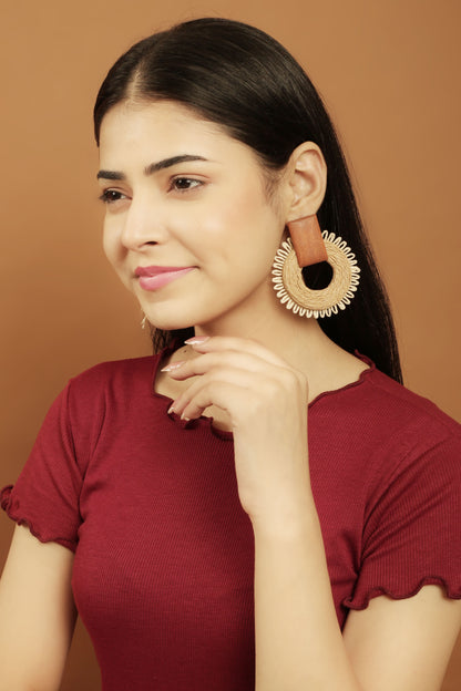 Wooden Drop Boho Earrings