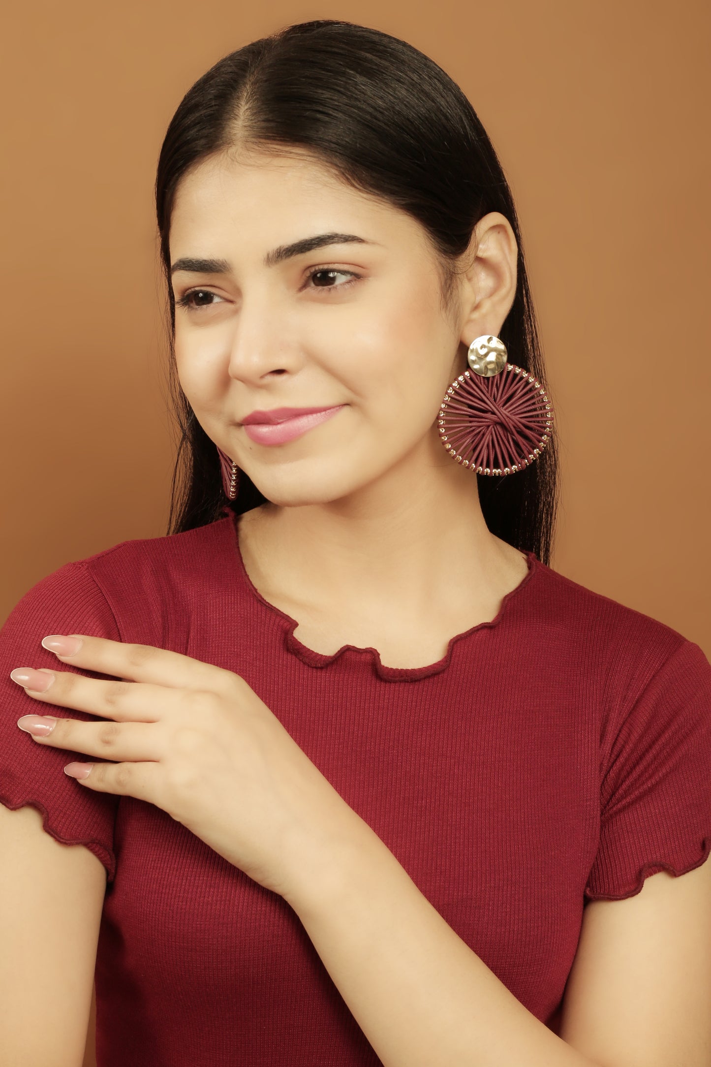 Buy 1 Rose Earrings Get 3 Free (Centerstone- Triangle, Pop-Delight, Charmful Circle Earrings)