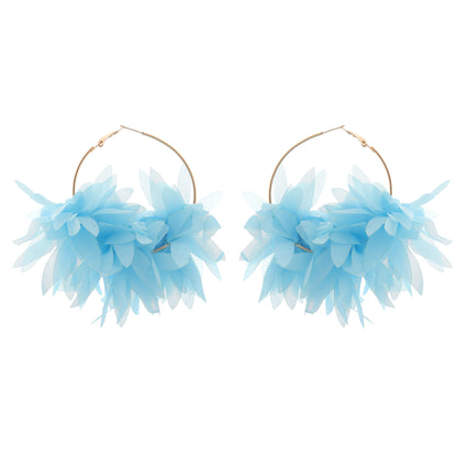 Fabric Leaf Earrings