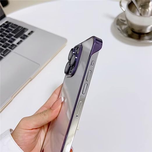 Hybrid Chrome Frameless  Back Case Cover for iPhones