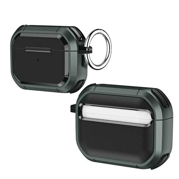 Armor Airpods Cover For All Sizes with Keychain, Military Hard Shell Full-Body