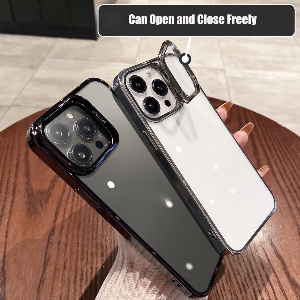 Creative 2 in 1 Lens Protector & Mobile Holder Hard Case for iPhones