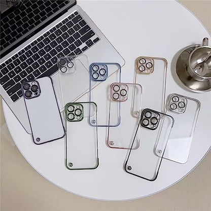 Hybrid Chrome Frameless  Back Case Cover for iPhones