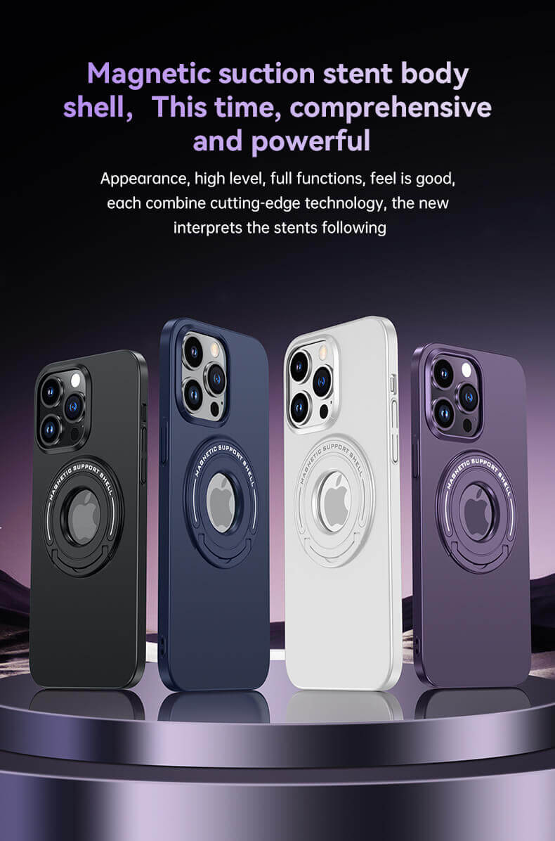 Electroplating MagSafe Magnetic Phone Case With Ring Holder