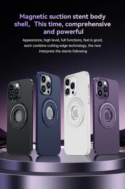 Electroplating MagSafe Magnetic Phone Case With Ring Holder