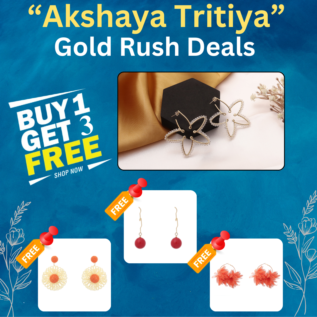 Buy 1 Starry Night Chandelier Earrings & Get 3 Free ( Meadow Blooms, Fabric Leaf, Everyday Oval Earrings)