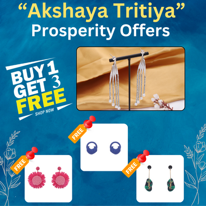 Buy 1 Rhinestone Pearl Dangle Earrings & Get 3 Free (Sunshine Bloom, Pop-Delight, Wild Whimsy Earrings)