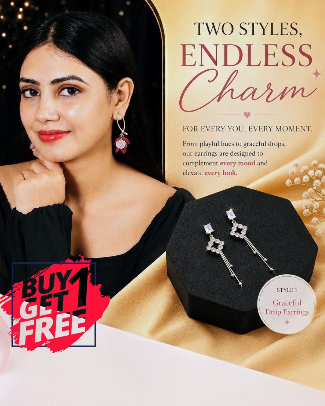 ✨ Buy 1 Get 1 FREE – Double the Style, Double the Sparkle! ⭐
