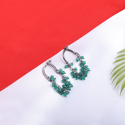 Buy 1 Green Chandelier Earrings & Get 3 Free (Autumns Leaves, Bakelite Hoop, Big Heart Earrings)