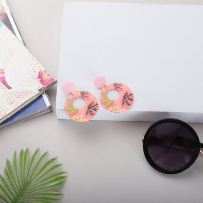 Buy 1 Green Chandelier Earrings & Get 3 Free (Autumns Leaves, Bakelite Hoop, Big Heart Earrings)