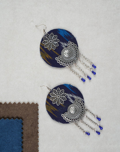 Navy Blue Handmade Earrings