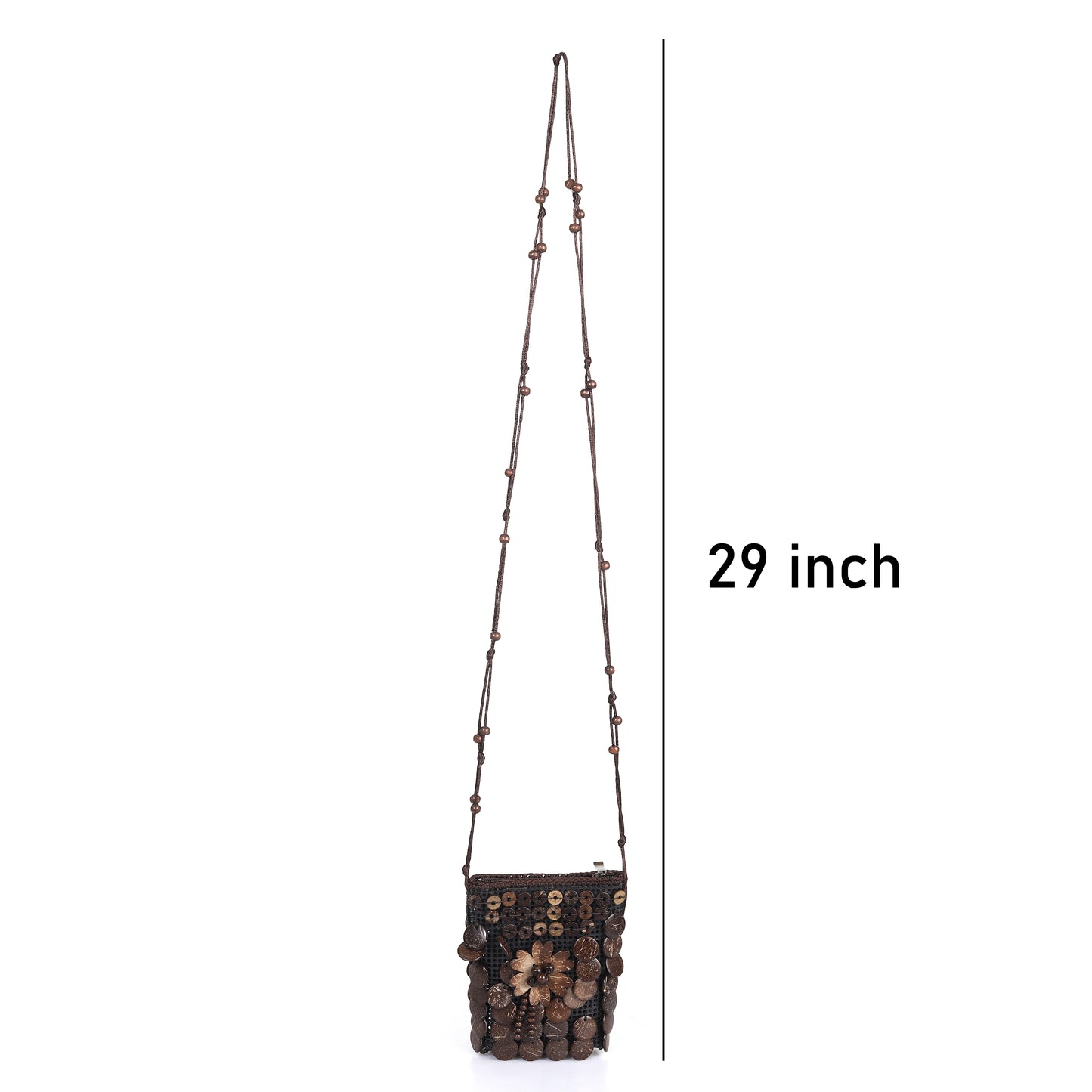 Natural coconut shell Handmade crossbody bag
