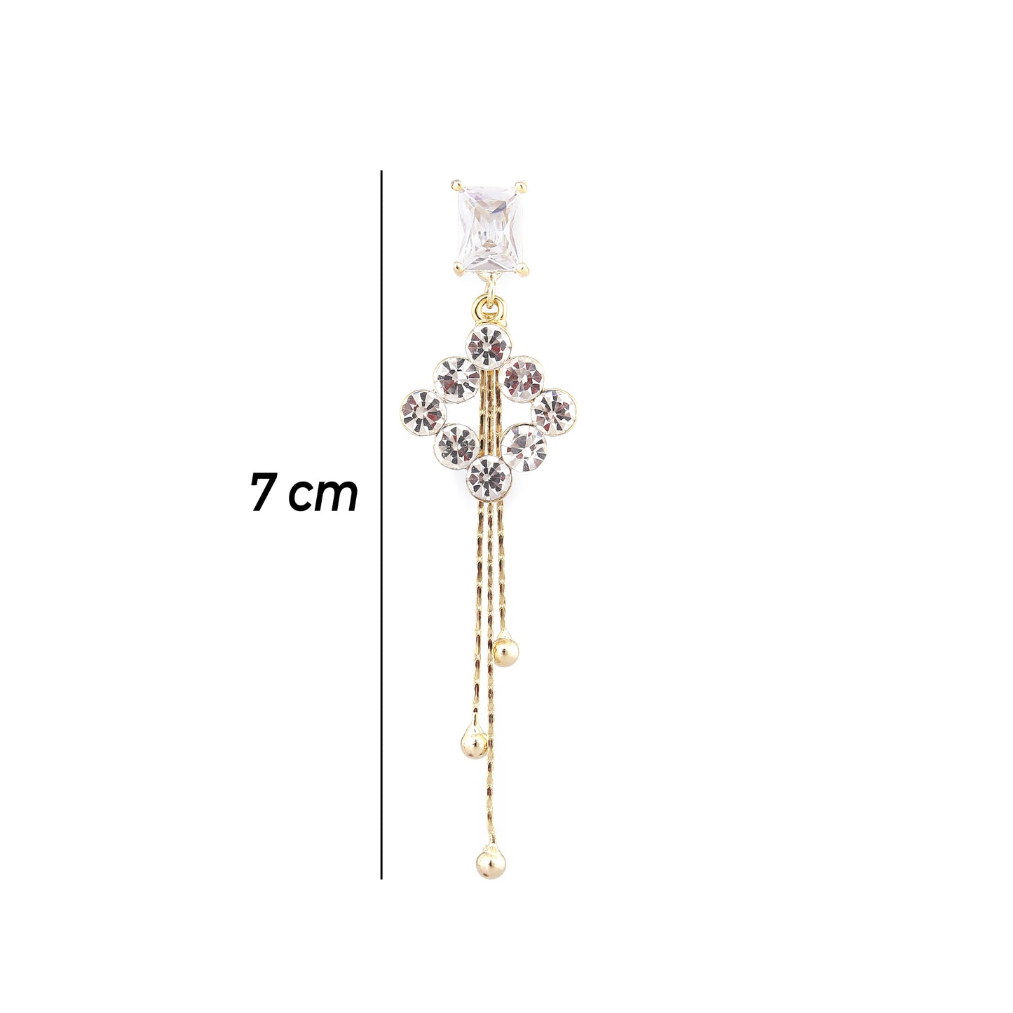 Gold Electroplated Floral Design Earrings