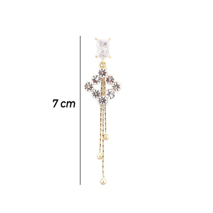 Gold Electroplated Floral Design Earrings