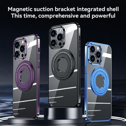 Electroplating MagSafe Magnetic Phone Case With Ring Holder