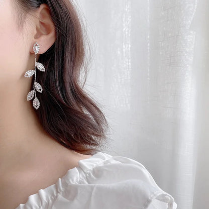 Leafy Diamond vines Earrings