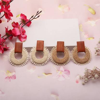 Wooden Drop Boho Earrings