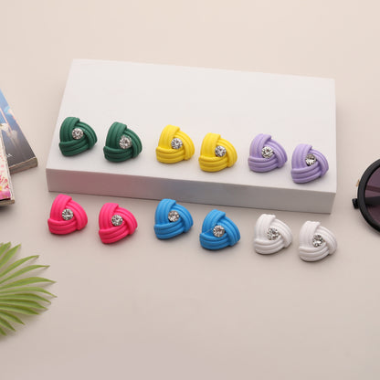 Centerstone Triangle Earrings