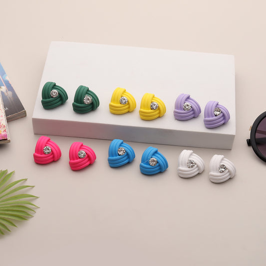 Centerstone Triangle Earrings