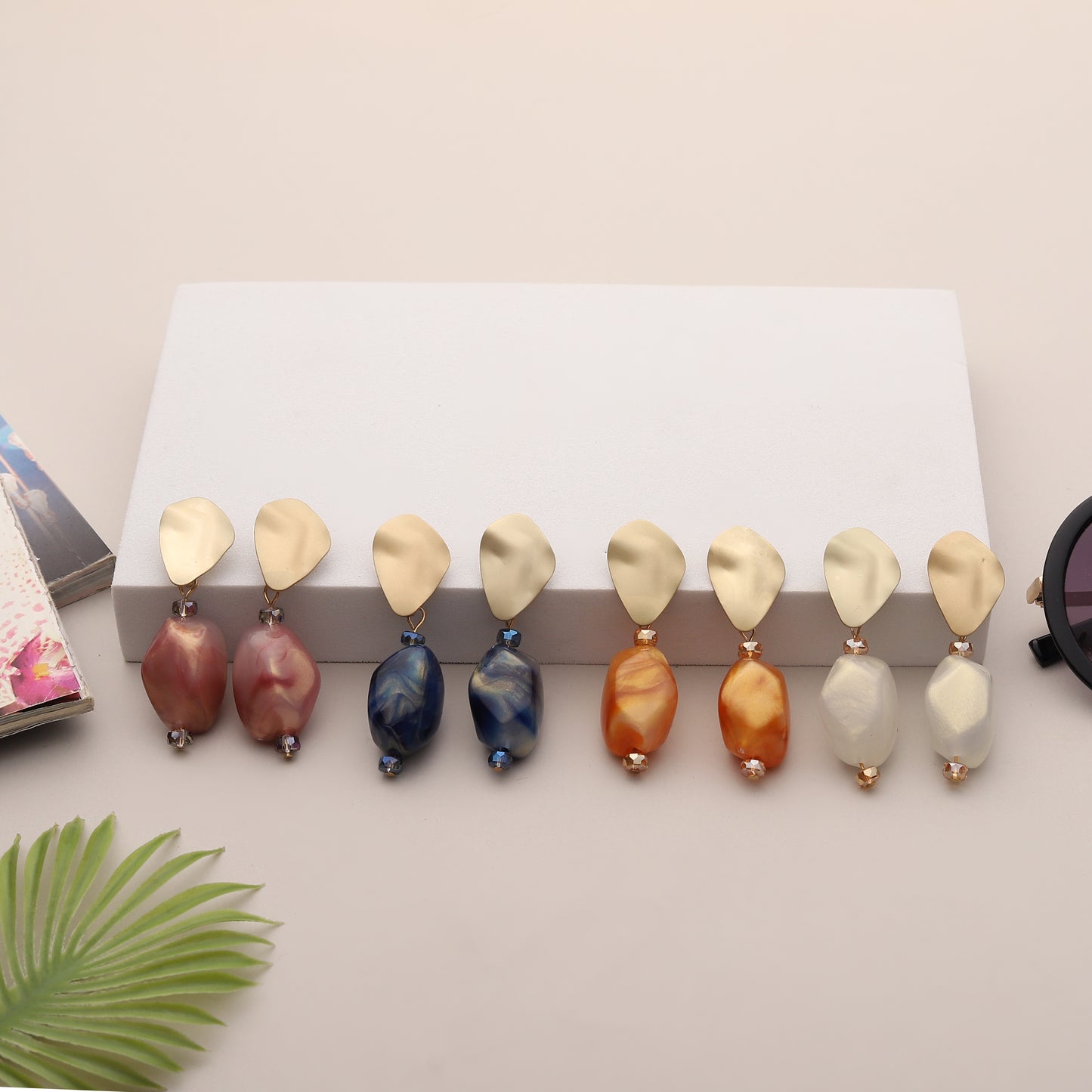 Dainty Ivory Dangle Earrings