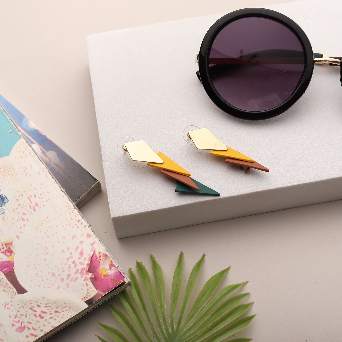 Colorful Triangle Earrings