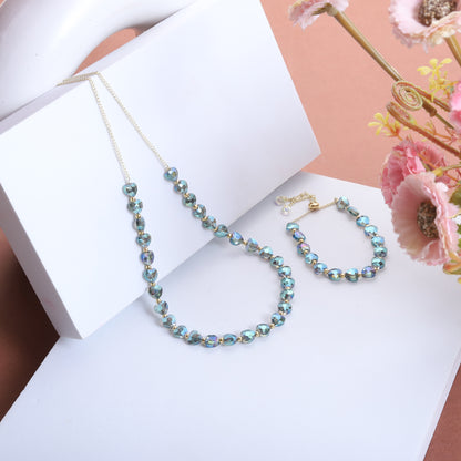 Heart Shaped Bracelet with Necklace