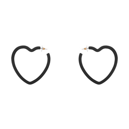 Big Heart Hoop  Earrings
