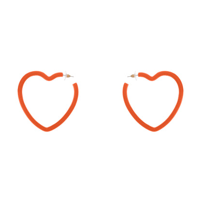 Big Heart Hoop  Earrings