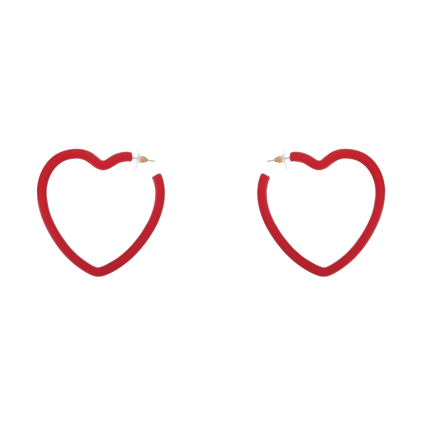 Big Heart Hoop  Earrings