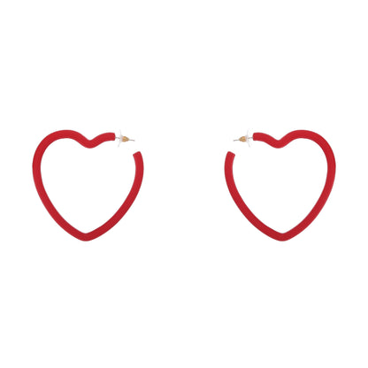 Big Heart Hoop  Earrings