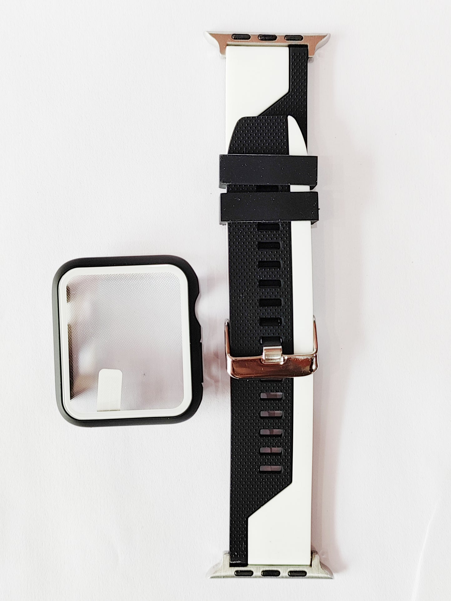 Soft Silicone Stainless Metal Buckle 2 Colours Shade  Apple Watches Strapped