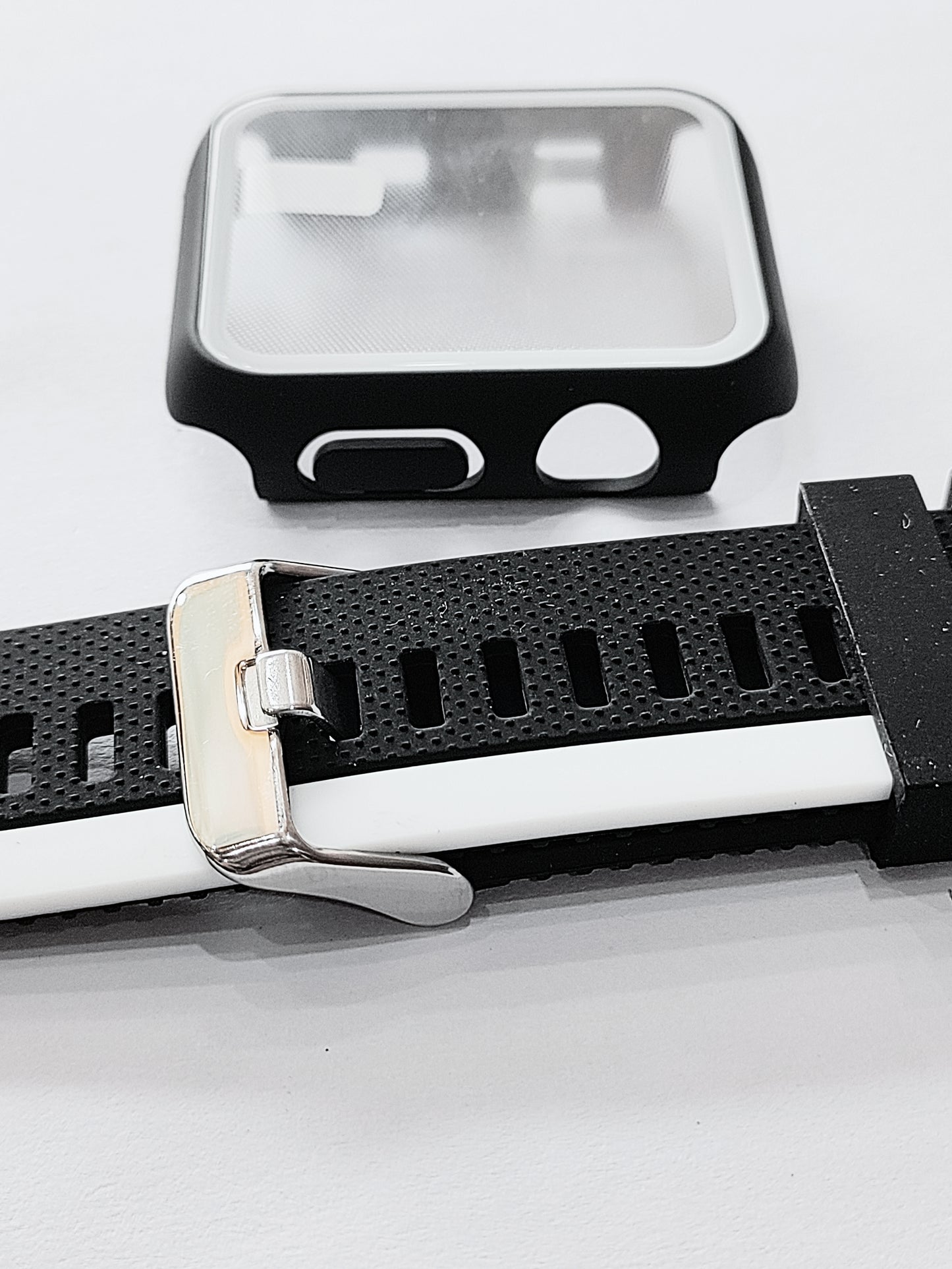 Soft Silicone Stainless Metal Buckle 2 Colours Shade  Apple Watches Strapped