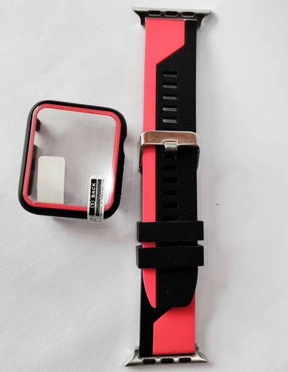Soft Silicone Stainless Metal Buckle 2 Colours Shade  Apple Watches Strapped