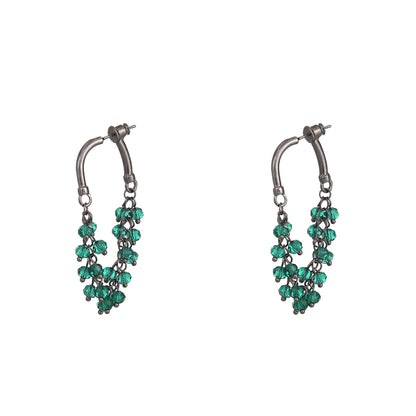 Green chandelier Earrings