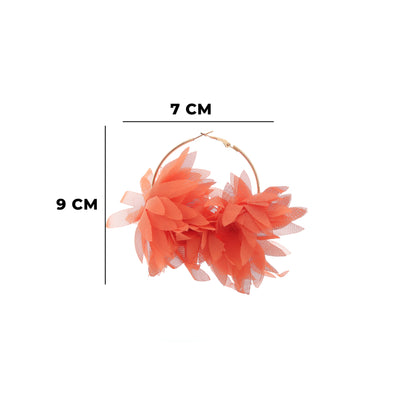 Fabric Leaf Earrings