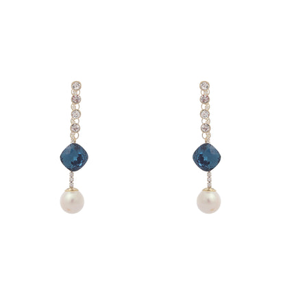 Sapphire Pearl Earrings