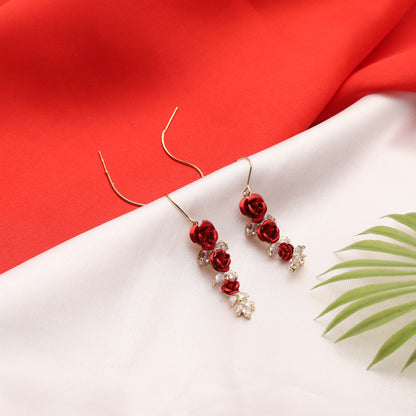 Buy 1 Rose Earrings Get 3 Free (Centerstone- Triangle, Pop-Delight, Charmful Circle Earrings)