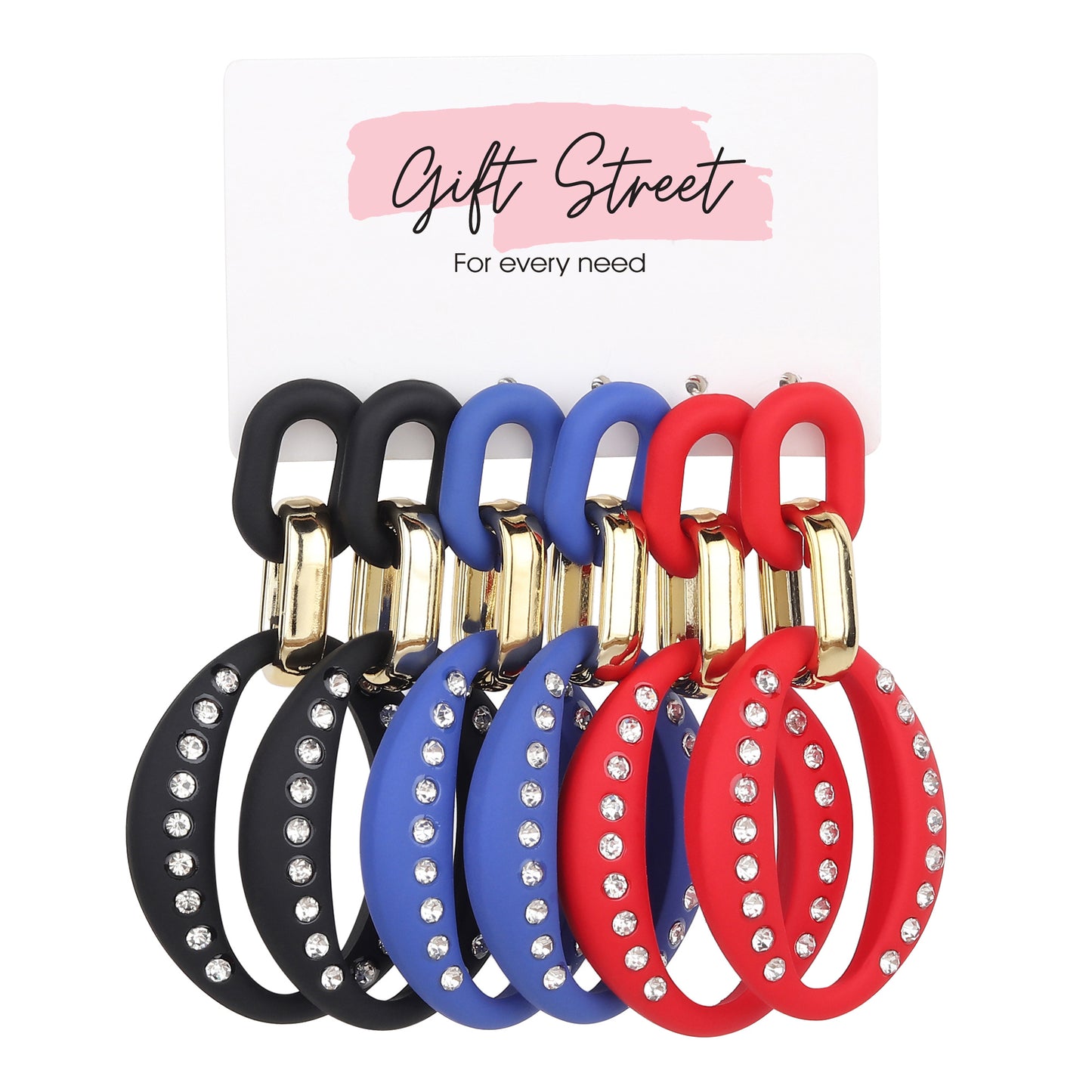 Stone Adorned Orbit Earrings