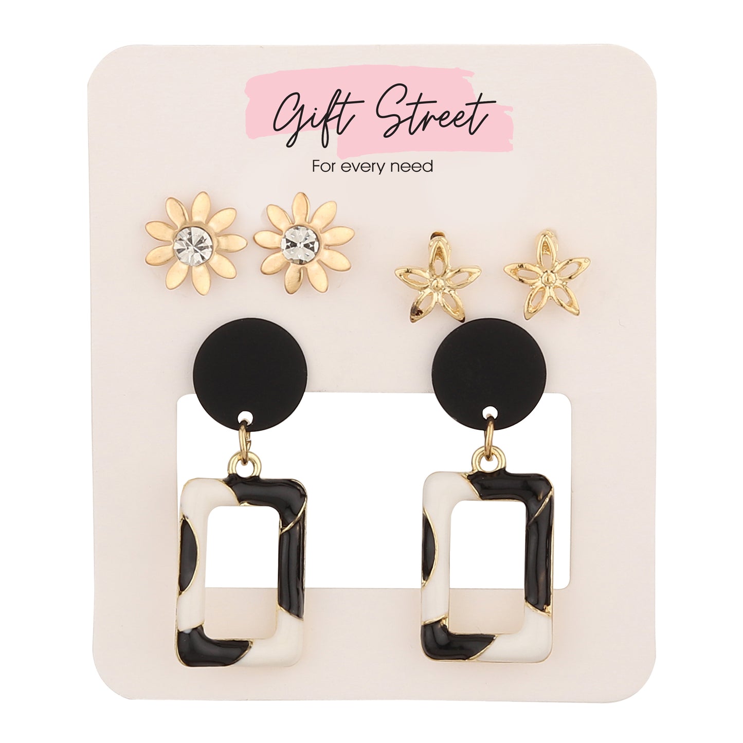 Dainty Square Dangle Earrings